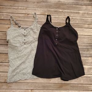 Target black nursing tank tops XL set of 2